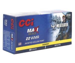 500rds of CCI Maxi-Mag MeatEater Special Edition 22 WMR Ammo 40 Grain Jacketed Hollow Point