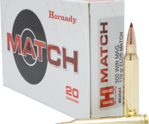 Hornady ELD Match .300 Winchester Magnum 178-Grain Rifle Ammunition 300rnd