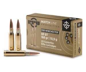 PPU, .308 Winchester, Match HPBT, 168 Grain
