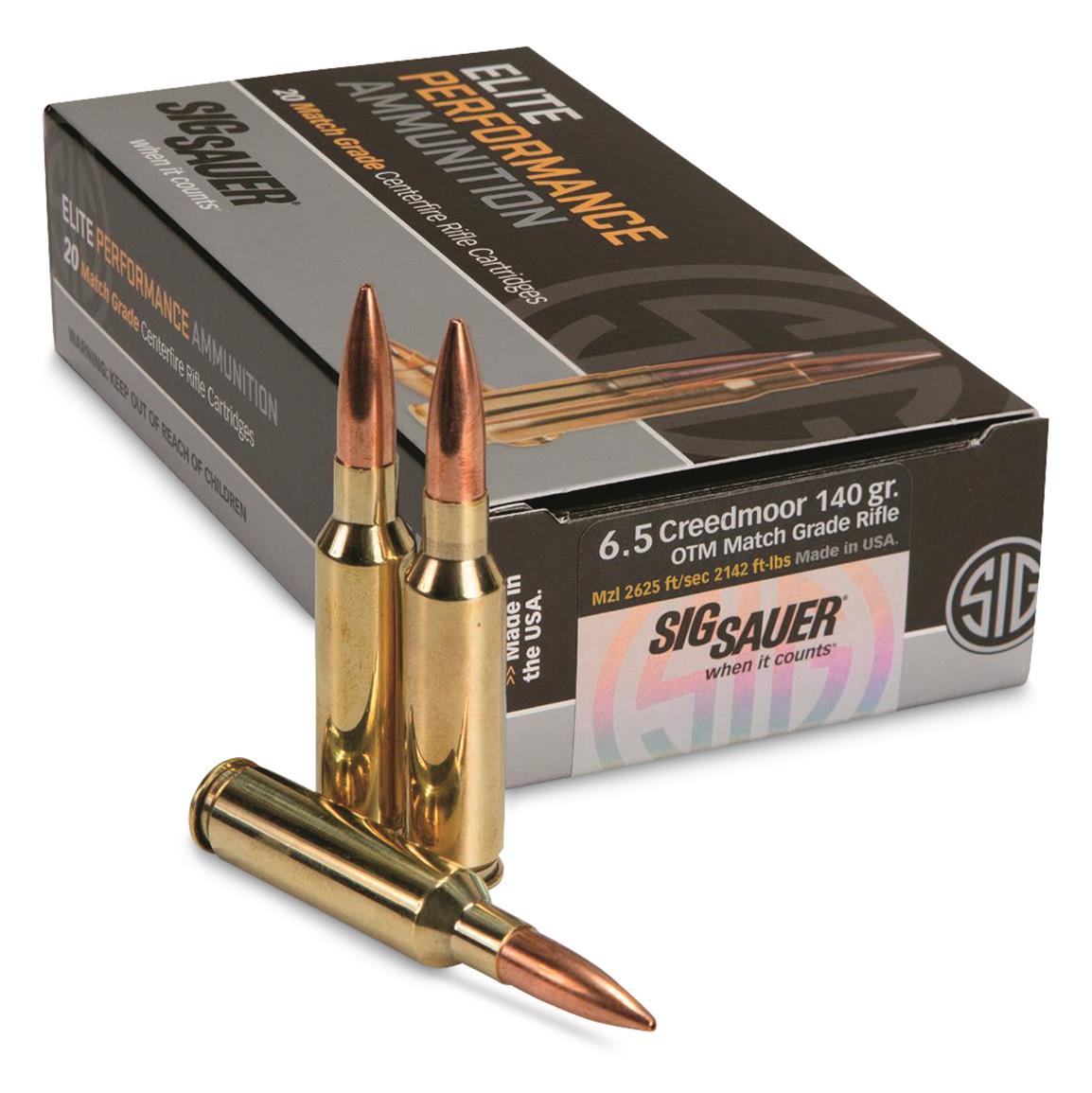 Buy SIG SAUER Elite Match Grade 6.5mm Creedmoor With Credit Card Online