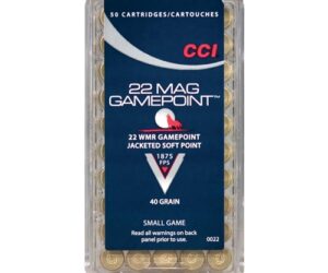 500rds of CCI GamePoint 22 WMR Ammo 40 Grain Jacketed Soft Point