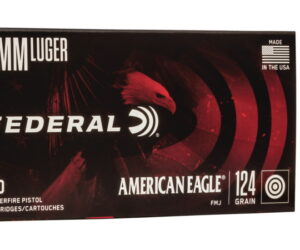 Federal Premium Centerfire Handgun Ammunition 9mm Luger 124 grain Full Metal Jacket