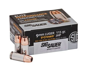 Sig Sauer Elite V-Crown 9mm Luger 115 grain Jacketed Hollow Point