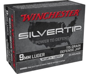 Winchester Silvertip 9mm Luger 115 grain Jacketed Hollow Point