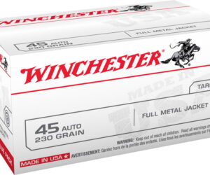 Winchester USA HANDGUN .45 ACP 230 grain Full Metal Jacket Brass Cased