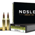 Nosler .243 Winchester 90 Grain E-Tip Lead-Free Brass Cased Centerfire Rifle Ammunition 100rnd
