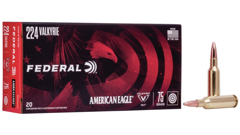 Federal Premium .224 Valkyrie 75 grain Total Metal Jacket (TMJ) 600 rounds