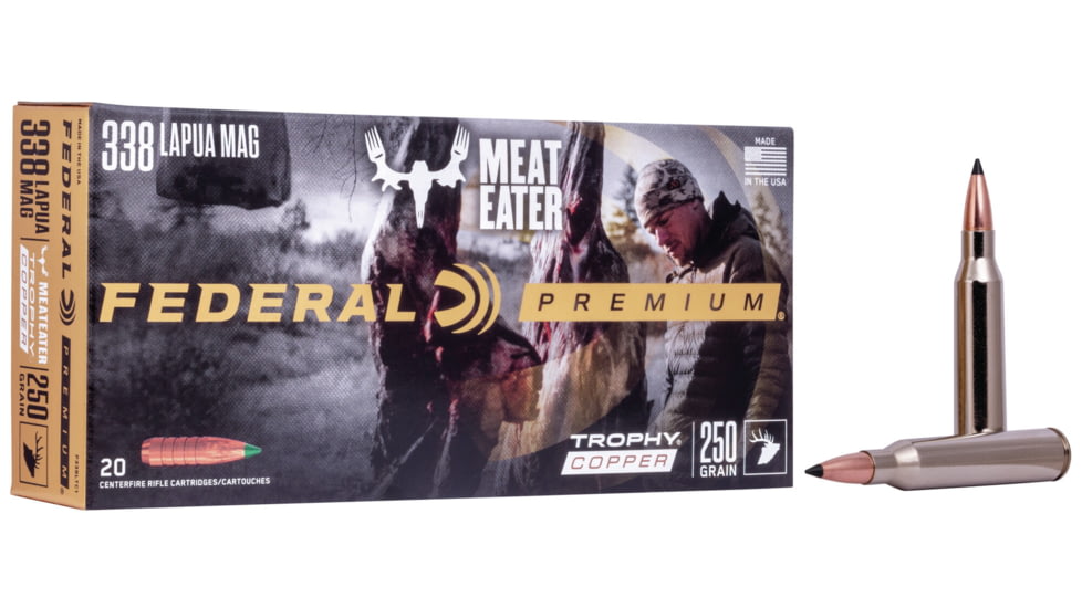 Federal Premium TROPHY COPPER .338 Lapua Magnum 250 grain Trophy Copper 140 rounds