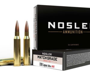 Nosler Match Grade .338 Lapua Magnum 300 Grain Custom Competition Brass Cased 120 rounds