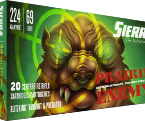Sierra Prairie Enemy .224 Valkyrie 69 Grain, Sierra BlitzKing Nickel Plated Brass Cased 520 rounds