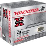Winchester Super-X Ammunition 41 Remington Magnum 175 Grain Silvertip Hollow Point 500 rounds