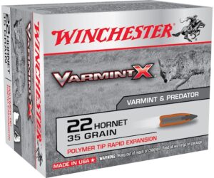 Winchester Varmint X Ammunition 22 Hornet 35 Grain Polymer Tip 500 rounds