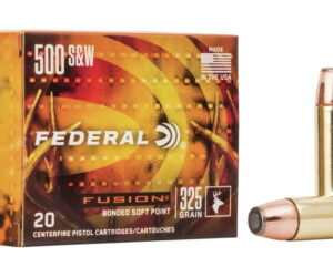 Federal Premium Centerfire Handgun Ammunition .500 S&W Magnum 325 grain Fusion Soft Point 250 rounds