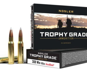 Nosler Trophy Grade .308 Winchester 165 Grain AccuBond Brass Cased 500 rounds