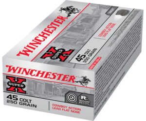 Winchester SUPER -X HANDGUN .45 Colt 250 grain Lead Flat Nose Brass Cased 500 rounds