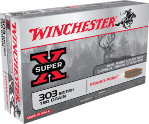 Winchester SUPER-X RIFLE .303 British 180 grain Power-Point Brass Cased 500 rounds