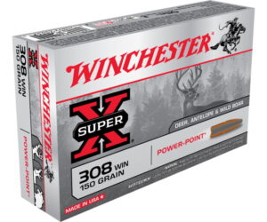 Winchester SUPER-X RIFLE .308 Winchester 150 grain Power-Point Brass Cased  500 rounds