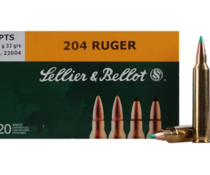 Sellier & Bellot Ammunition 204 Ruger 32 Grain Polymer Tip Spitzer