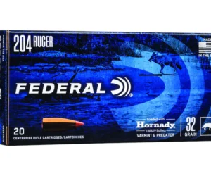 Federal Varmint Ammunition 204 Ruger 32 Grain Hornady V-MAX Polymer Tip