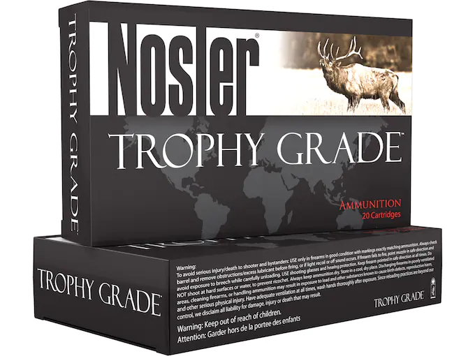 Nosler Trophy Grade Ammunition 28 Nosler 160 Grain Partition