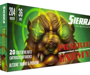 Sierra Prairie Enemy Ammunition 204 Ruger 36 Grain BlitzKing Polymer Tip