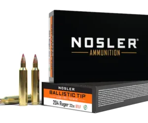Nosler BT Varmint Ammunition 204 Ruger 32 Grain Ballistic Tip Varmint Lead-Free