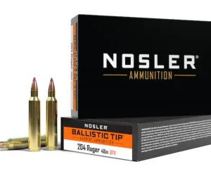 Nosler BT Varmint Ammunition 204 Ruger 40 Grain Ballistic Tip Varmint