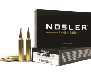 Nosler Match Grade Ammunition 28 Nosler 185 Grain RDF Hollow Point Boat Tail