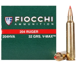 Fiocchi Extrema Ammunition 204 Ruger 32 Grain Hornady V-MAX