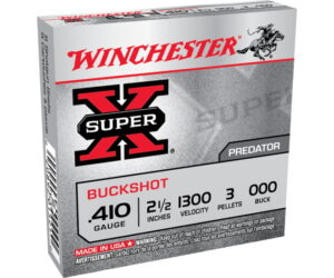 Winchester SUPER-X SHOTSHELL 410 Bore 3 Pellets 2.5" Shotgun Buckshot Ammunition 500 rounds
