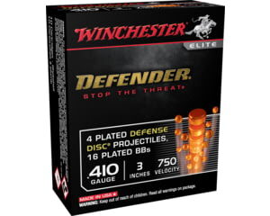 Winchester DEFENDER SHOTSHELL 410 Bore 1/3 oz 3" Shotgun Ammunition 500 rounds
