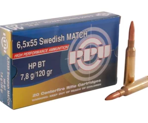Prvi Partizan Match Ammunition 6.5x55mm Swedish Mauser 120 Grain Hollow Point Boat Tail