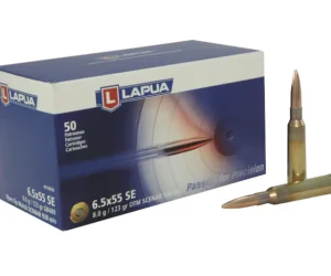 Lapua Scenar Ammunition 6.5x55mm Swedish Mauser 123 Grain Point Boat Tail Hollow High Velocity