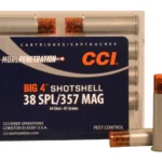 Specifications Product Information Cartridge 38 Special Grain Weight 84 Grains Quantity 10 Round Shot Size #4 Muzzle Velocity 1000 Feet Per Second Bullet Style Lead Shot Lead Free No Case Type Aluminum Primer Boxer Corrosive No Reloadable No Country of Origin United States of America