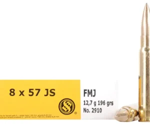 Sellier & Bellot Ammunition 8x57mm JS Mauser (8mm Mauser) 196 Grain Full Metal Jacket