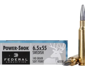 Federal Power-Shok Ammunition 6.5x55mm Swedish Mauser 140 Grain Soft Point Moly