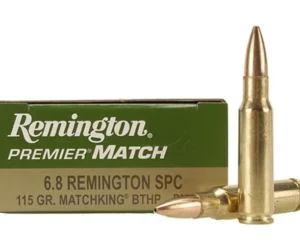Remington Premier Match Ammunition 6.8mm Remington SPC 115 Grain Sierra MatchKing Hollow Point