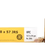 Sellier & Bellot Ammunition 8x57mm JRS (8mm Rimmed Mauser) 196 Grain Hollow Point Copper Cap