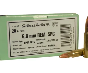 Sellier and Bellot Ammunition 6.8 Remington SPC 115 Grain Sierra MatchKing Hollow Point Boat