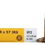 Sellier & Bellot Ammunition 8x57mm JRS (8mm Rimmed Mauser) 196 Grain Soft Point Cutting Edge