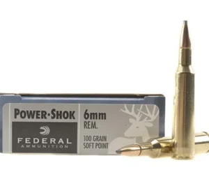 Federal Power-Shok Ammunition 6mm Remington 100 Grain Soft Point