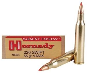 Hornady Varmint Express Ammunition 220 Swift 55 Grain V-MAX Polymer Tip