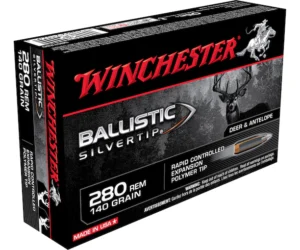 Winchester Ballistic Silvertip Ammunition 280 Remington 140 Grain Rapid Controlled Expansion Polymer Tip