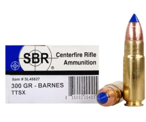 SBR Ammunition 458 SOCOM 300 Grain Barnes TTSX Polymer Tipped Spitzer Lead-Free