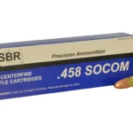 SBR Ammunition 458 SOCOM 350 Grain Full Metal Jacket Box