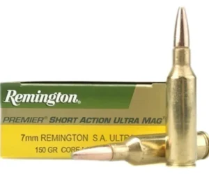 Remington Core-Lokt Ammunition 7mm Remington Short Action Ultra Magnum 150 Grain Core-Lokt Pointed Soft Point