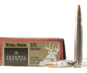 Federal Premium Vital-Shok Ammunition 375 H&H Magnum 250 Grain Trophy Bonded Bear Claw