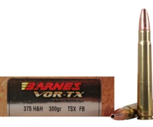 Barnes VOR-TX Safari Ammunition 375 H&H Magnum 300 Grain TSX Hollow Point Flat Base Lead-Free