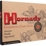 Hornady Dangerous Game Ammunition 375 H&H Magnum 300 Grain DGS Flat Nose Solid