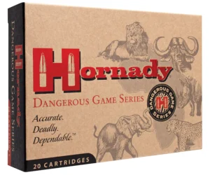 Hornady Dangerous Game Ammunition 375 H&H Magnum 300 Grain DGS Flat Nose Solid